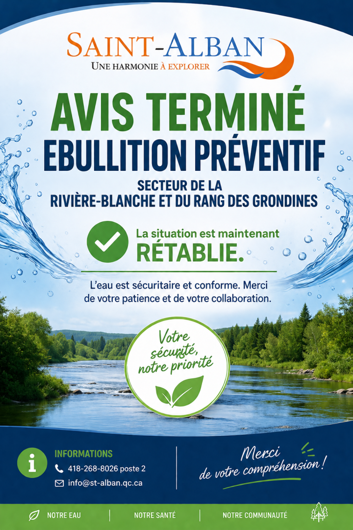 FIN DE L'AVIS D'ÉBULLITION