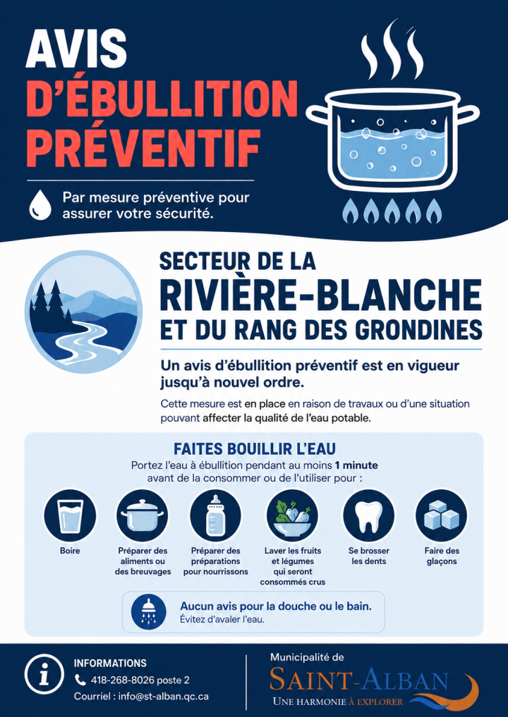 AVIS D'ÉBULLITION