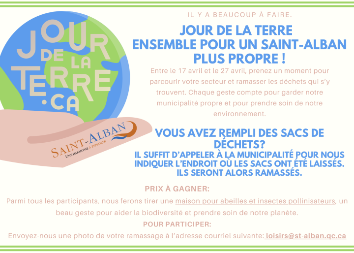 Jour de la terre: Ensemble pour un Saint-Alban plus propre