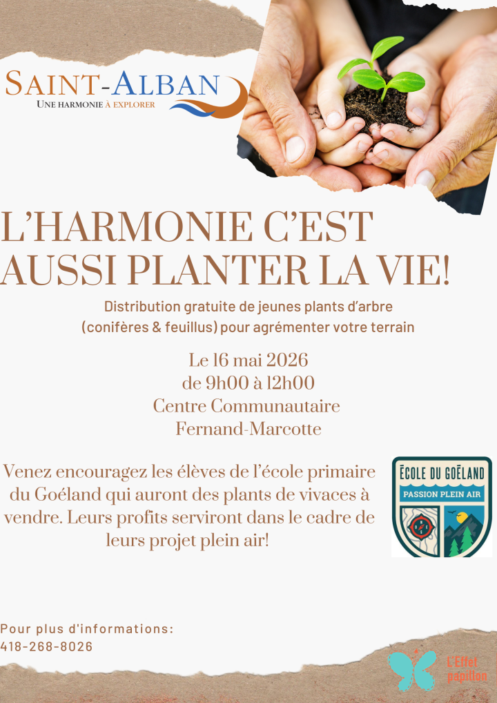 Distribution d'arbres & de compost